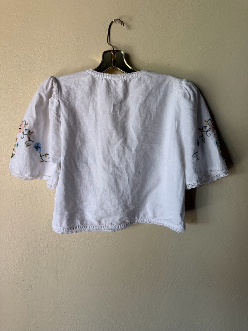 Bila marilla top Cotten rayon linen blend medium embroidered cross-stitch top - Picture 8 of 9